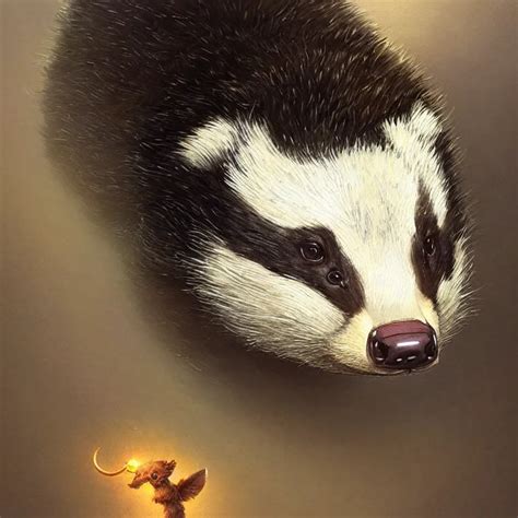 Highly Detailed Portrait Of A Cute Badger Unreal Stable Diffusion