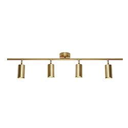 BOKT Modern Gold 4 Lights LED Track Lighting Kit Brushed Brass Flush