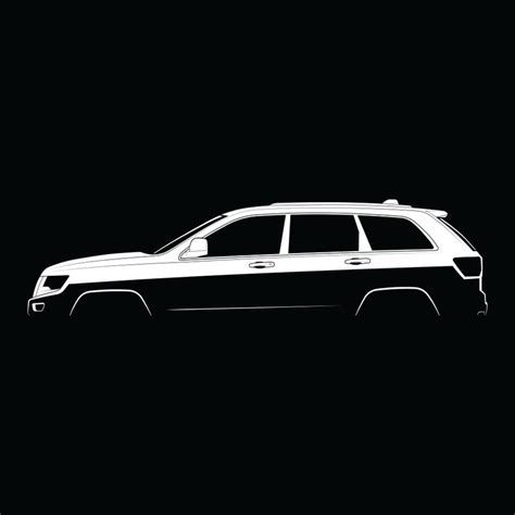 Grand Cherokee Wk2 Silhouette Vector File Etsy