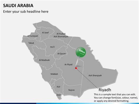 Saudi Arabia Map For Powerpoint And Google Slides Ppt Slides