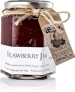 Bumblee S Preserves Strawberry Jam 320g Jar Amazon Co Uk Grocery