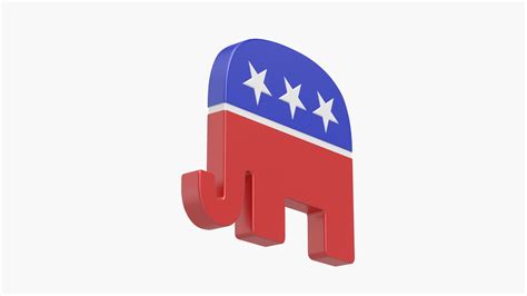 republican party logo model turbosquid