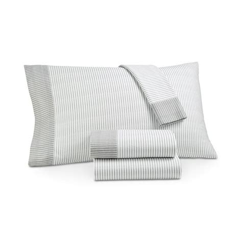 Martha Stewart Collection Cotton Flannel 4 Pc Queen Sheet Set