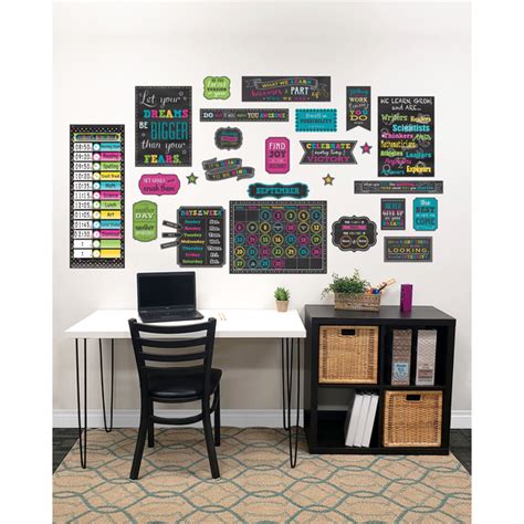 Classroom At Home Decor Kit Chalkboard Brights Tcr2088548 Teacher Created Resources