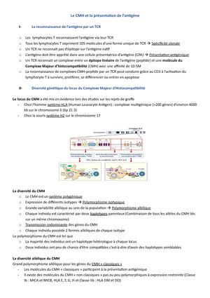 Chapitre 4 Cours CHAPITRE 4 IMMUNOLOGIE علم المناعة L immunité