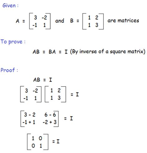 Verify That The Matrices Are Inverses Of Each Other