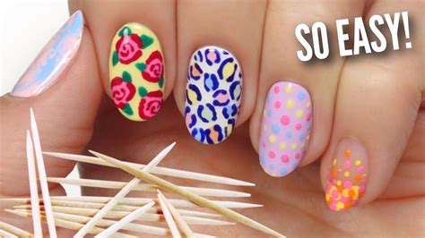 Nail Art For Beginners Using A Toothpick Youtube