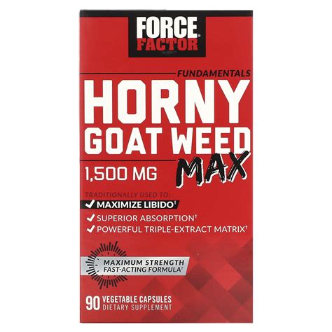 Force Factor Fundamentals Horny Goat Weed Max Mg Vegetable