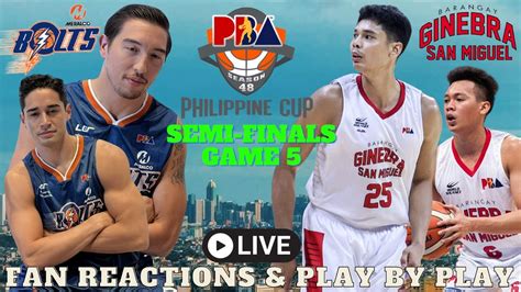 MERALCO BOLTS VS BARANGAY GINEBRA SAN MIGUEL I 2024 PBA PHILIPPINES CUP