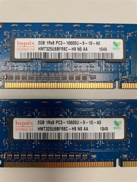 Yahoo オークション 2枚セット hynix PC3 10600U DDR3 SDRAM 2GB