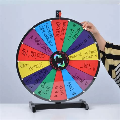 Customizable Prize Wheel Tabletop W Slots Ships Same Day