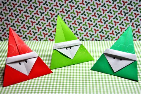 Brotes De Creatividad Pap Noel Santa Claus Con T Cnica Origami