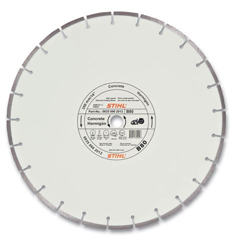 Stihl D B 80 Diamond Wheel For Concrete Premium Grade Cut Off