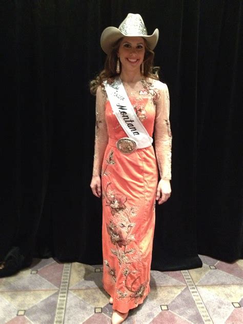 Miss Rodeo Montana In Her Western Elegance Dress During The Miss Rodeo