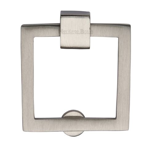 Heritage Square Cabinet Drop Handle C6311 Satin Nickel Broughtons Lighting And Ironmongery