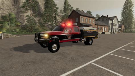 Ford American Feuerwehrauto V5 0 FS19 Landwirtschafts Simulator 25