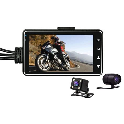 Cámara Dual HD para motocicleta videocámara de salpicadero con Motor