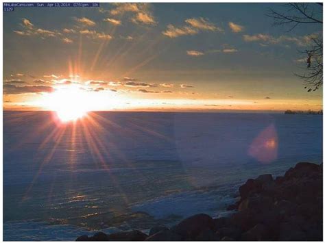 A Beautiful Sunset This Evening On An Icy Lake Mille Lacs In Central Minnesota Courtesy Nws