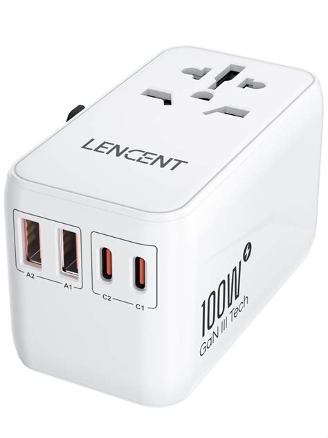 Lencent Adaptateur De Voyage Universel Gan W Chargeur International