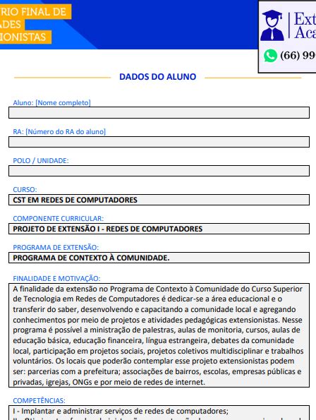 Arquivo de Projeto de extensão I Redes de computadores Extensão