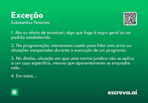 O Que Significa A Palavra Exceção - 9