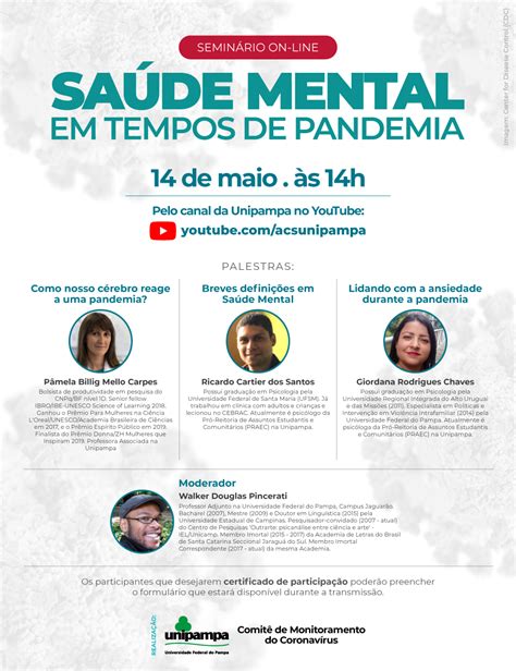 Seminário On Line Saúde Mental Em Tempos De Pandemia Unipampa