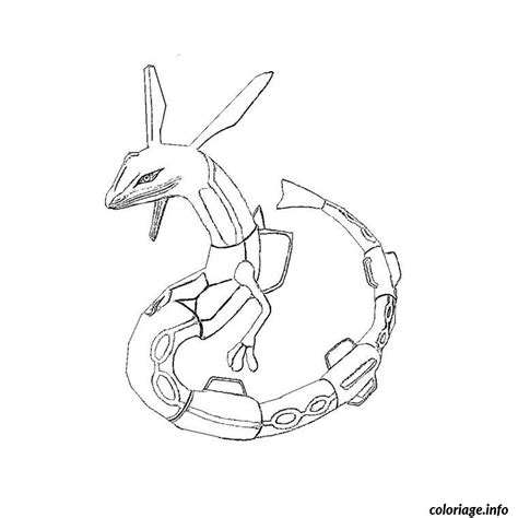 Coloriage Pokemon Rayquaza JeColorie