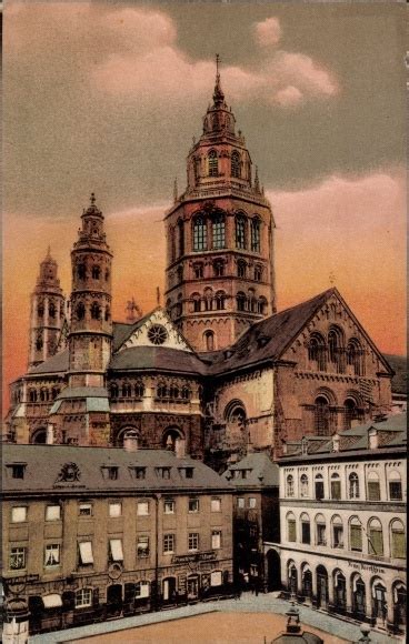 Ansichtskarte Postkarte Mainz Am Rhein Dom Vom Leichhof Akpool De