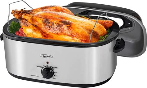 Sunvivi 26 Quart Electric Roaster Oven Turkey Roaster with Lid Electr