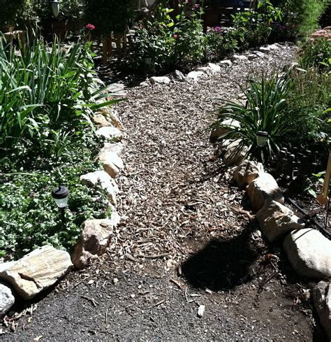 How To Make A Hillside Garden Path Wood Chips For Garden Path Our