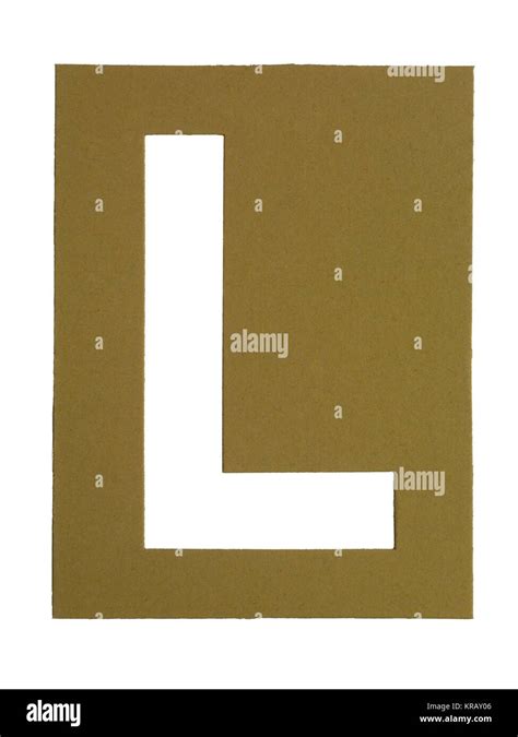 Cardboard Cut Out Letter L Stock Photo Alamy