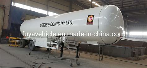 ASME Standard 58000 Liters 29 Tons LPG Gas Delivery Semi Trailer With