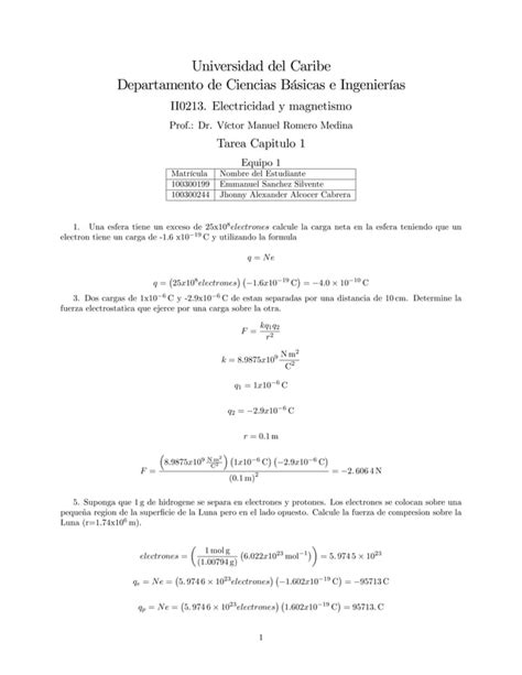 Electricidad Y Magnetismo Ejercicios Resueltos Capitulo 1 PDF