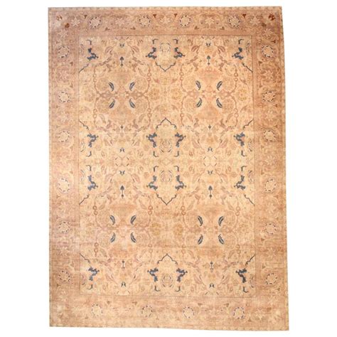 Doris Leslie Blau Collection Antique Indian Bold Handmade Wool Rug For