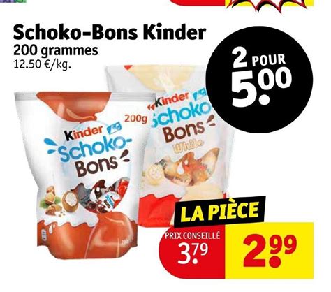 Promo Schoko Bons Kinder Chez Kruidvat