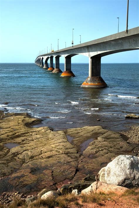 Confederation Bridge in Prince Edward Island in Canada Stock Photo ...