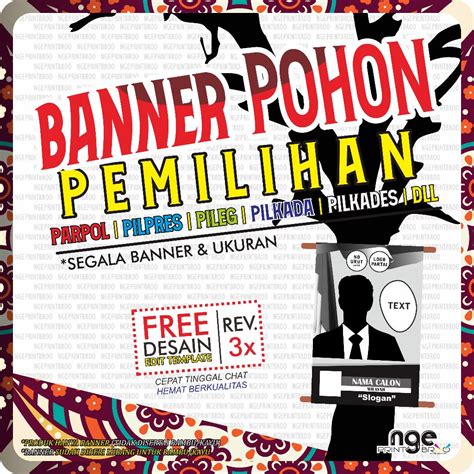 Jual Banner Pemilihan Pohon Rontek Caleg Banner Pemilu Banner