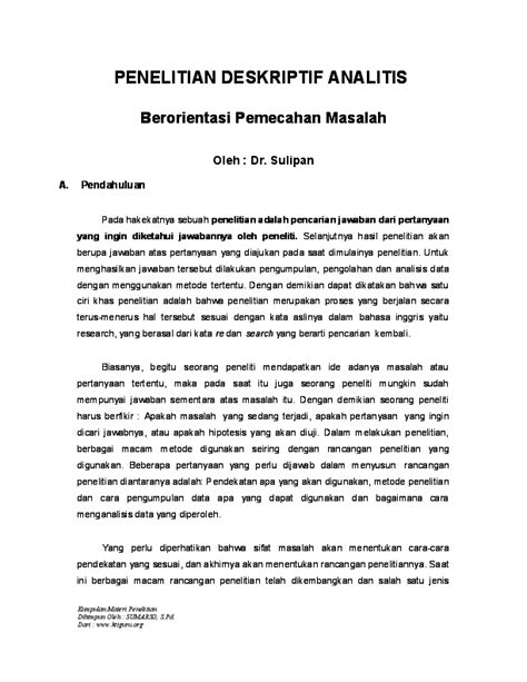 Doc Penelitian Deskriptif Analitis Melsandi Sukardi