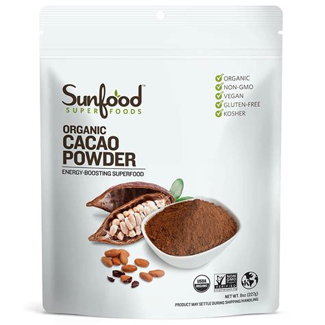 Sunfood Superfoods Organic Cacao Powder Superfood Rich In Antioxidants