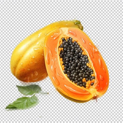 Premium Psd Psd Papaya Isolated On Transparent Background Hd Png