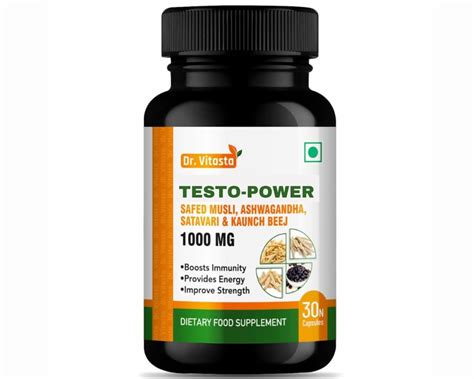 Buy Dr Vitasta Testo Power Capsules Safed Musli Ashwagandha