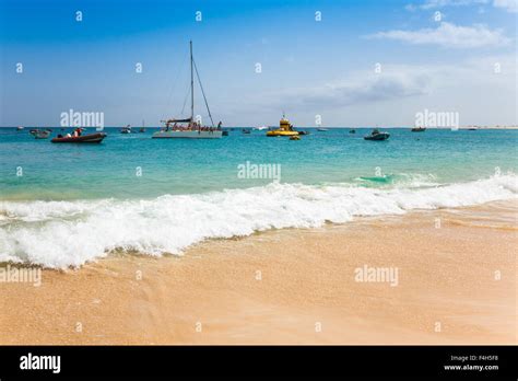 Aerial View Of Santa Maria Beach In Sal Island Cape Verde Cabo Verde