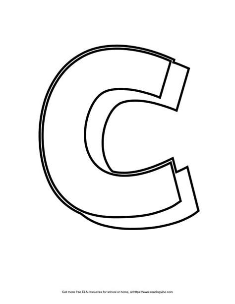 Bubble Letter C 19 Free Printable Styles