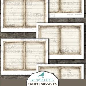 Faded Missives Junk Journal Kit Grunge Journal Pages Book Vintage