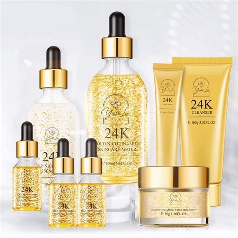 Youth Lux 24k Gold Skin Care Set And Kit 8 Pc Anti Aging