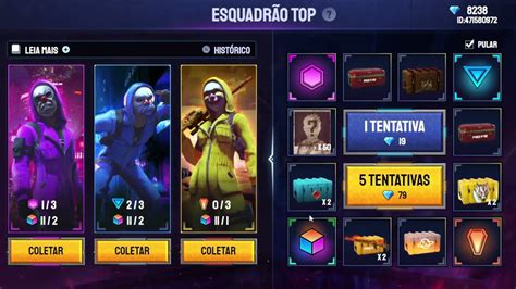 Pegando Todos Os Top Criminal Roxo Azul E Amarelo Free Fire Evento