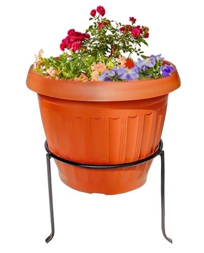 Livewell Green Mild Steel Round Flower Pot Stand At Inr In