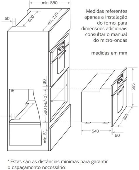 Medidas Do Forno El Trico De Embutir Brastemp L Vitreous Goc