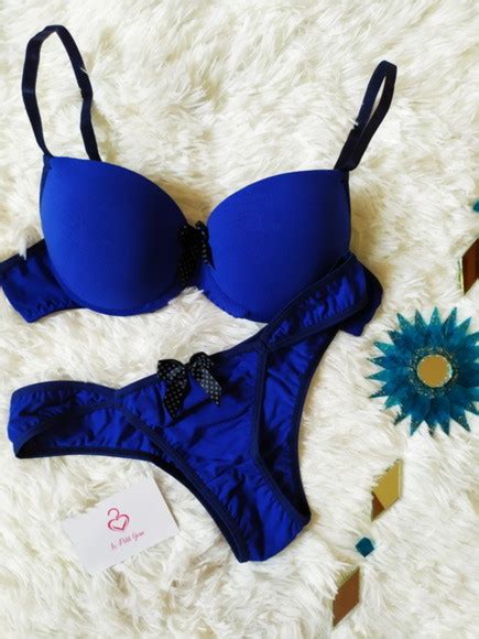 Conjunto de Lingerie Básico na Cor Azul Tamanho G Elo7