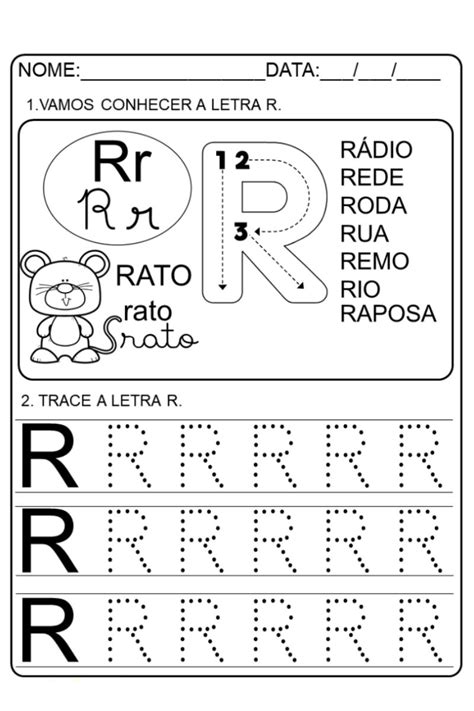 Atividade Letra R Para Educação Infantil Modelos Didáticos